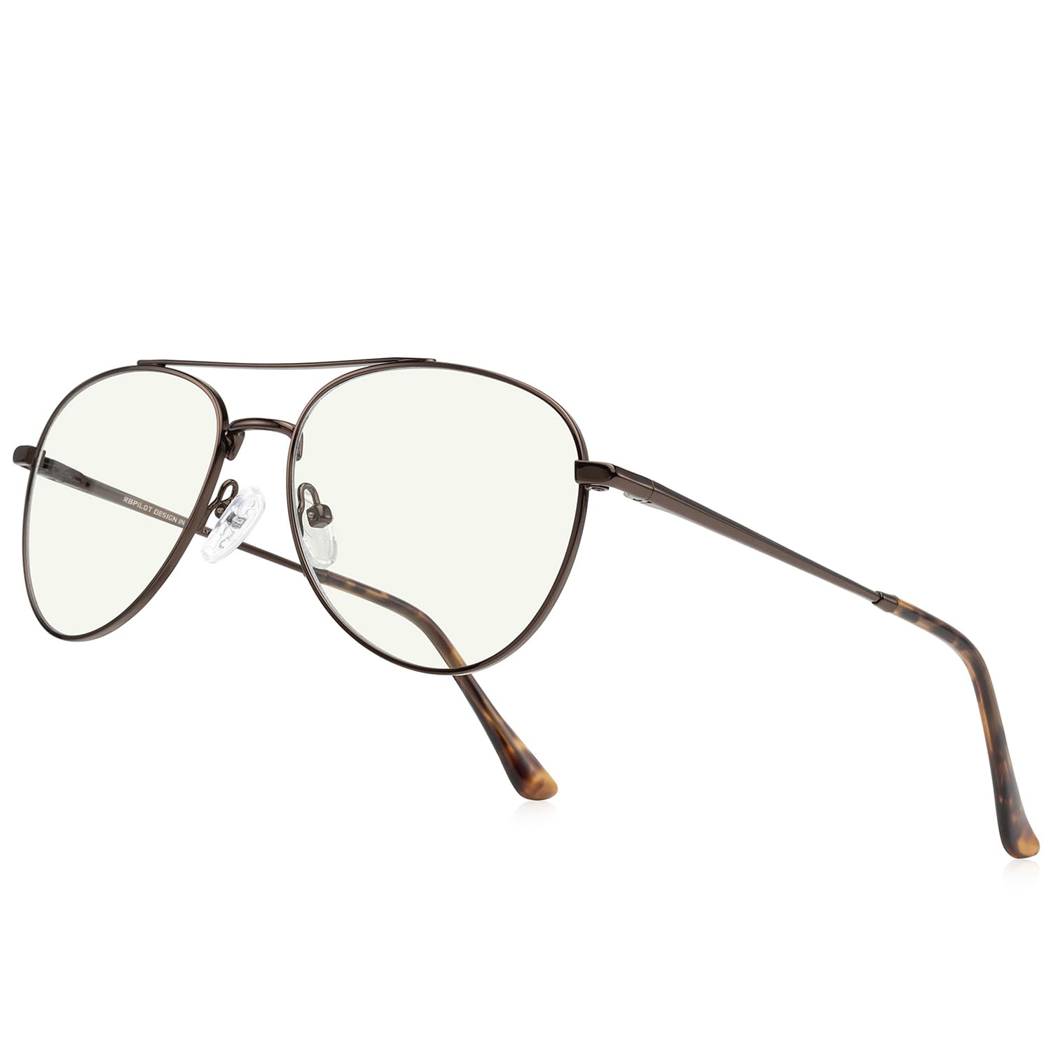 RB.Pilot Aviator Reading Glasses for men and Women Blue Light Blocking Lens Spring Temple
