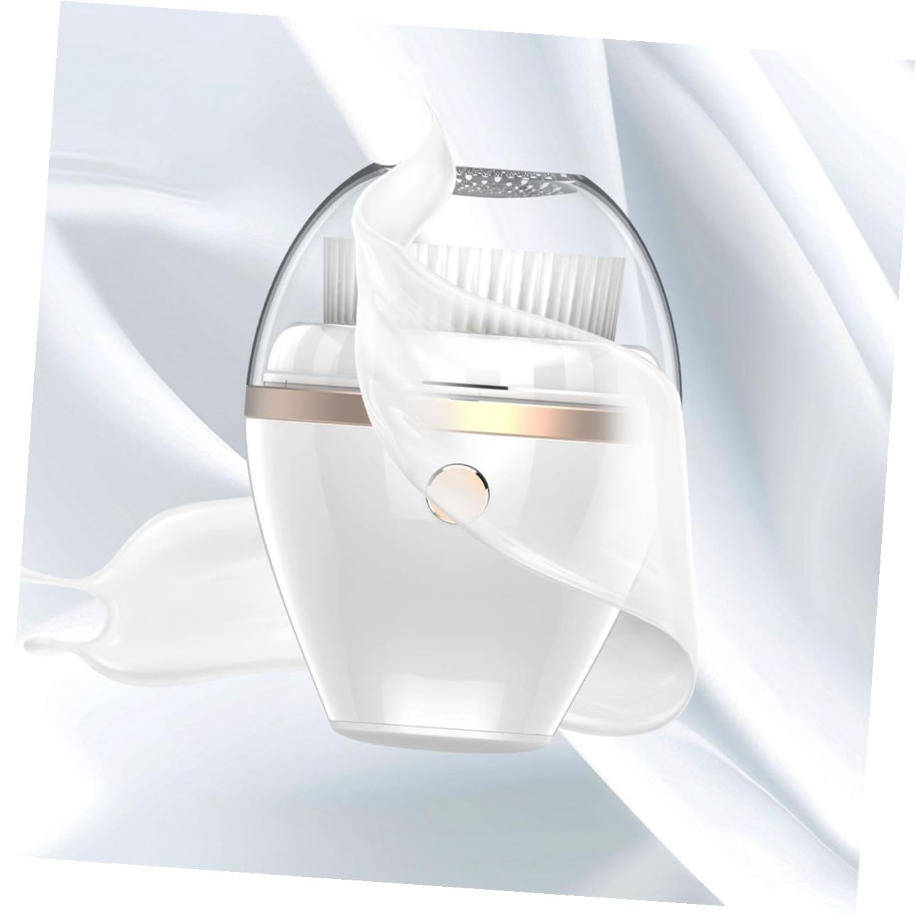 Cepillo Eléctrico de Limpieza Facial Sónico Cabezal de Silicona, 300mah, Material Abs y Electrochapado para Cuidado Profundo y Minimización de Imperfecciones