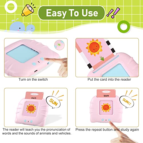 Flash Cards For Toddlers 2-4 Years - 224 Flashcard Learning Toys For 2 3 4 Year Olds Preschool Learning Resource Electronic Interactive Toys For Kids Age 2-4 Gift For 2 3 4 Year Old Boys Girls #TOP2