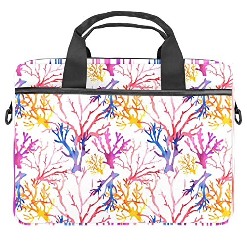 Sacoche à bandoulière pour ordinateur portable 13-14.5" motif corail multicolore
