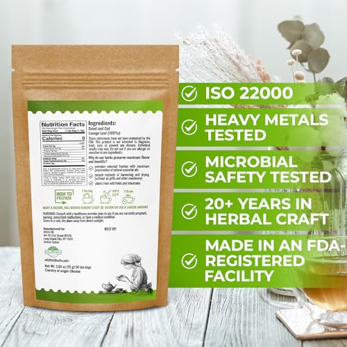 Image of 50 Bags Lovage Leaf Herb Tea (Levisticum Officinale) - 50 Count 1.5g Herbal Bags Hoja De Levistico