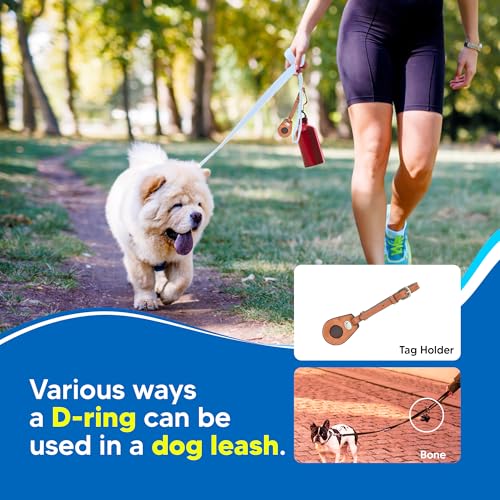 Image of Adil's Biothane Dog Leash - Waterproof Leashes for Dogs, Metal Hook, Adjustable 5ft Length Suitable for Dogs & Puppies, Ideal for Walking, Running & Training (White)