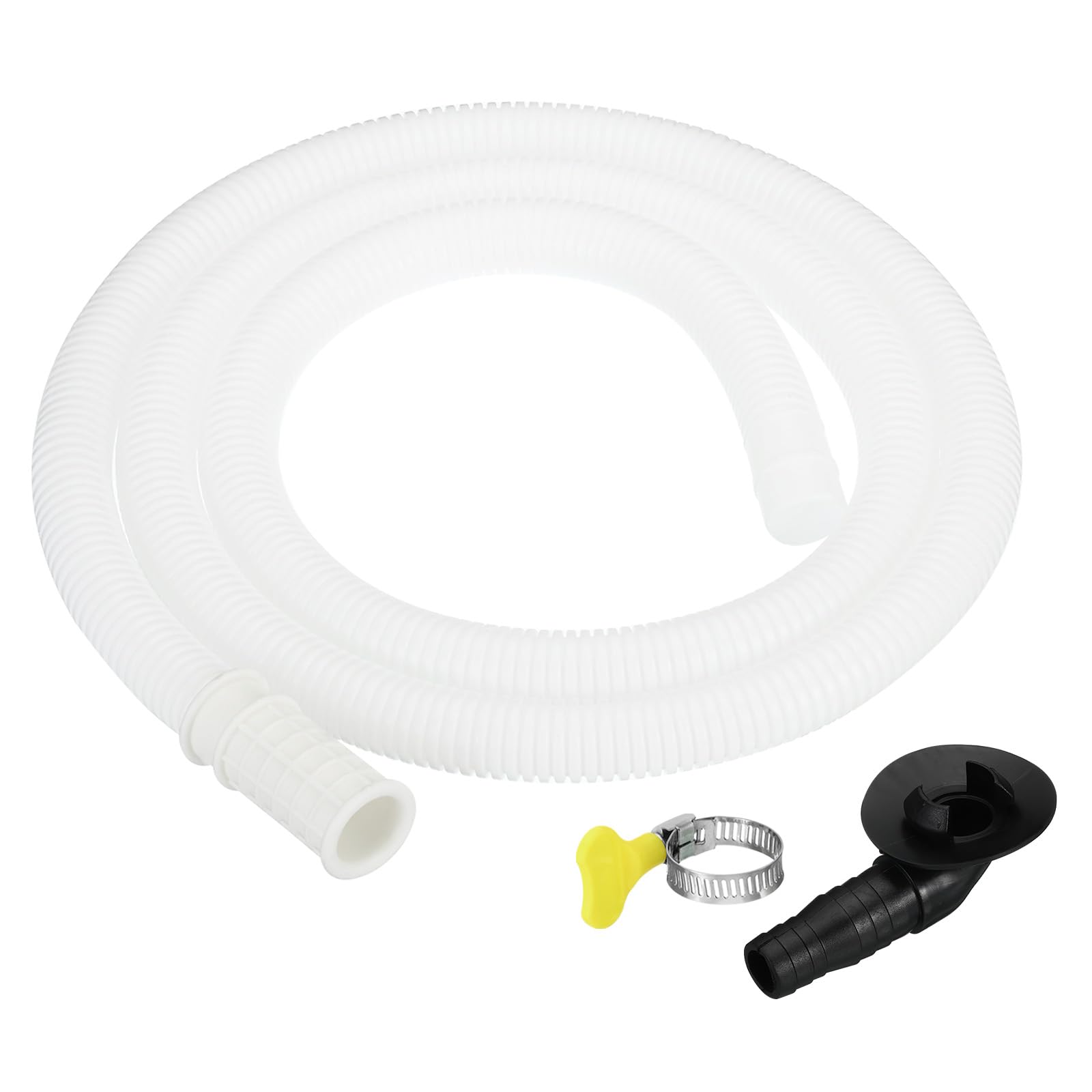 PATIKIL 27mm Connecteur de Tuyau de Vidange de Climatiseur, 1 Pcs Connecteur de Vidange Universel avec Cerceau de Serrage pour Robinet D'Unité Ac à Fenêtre Mini-Fendue, Modèle Blanc 9