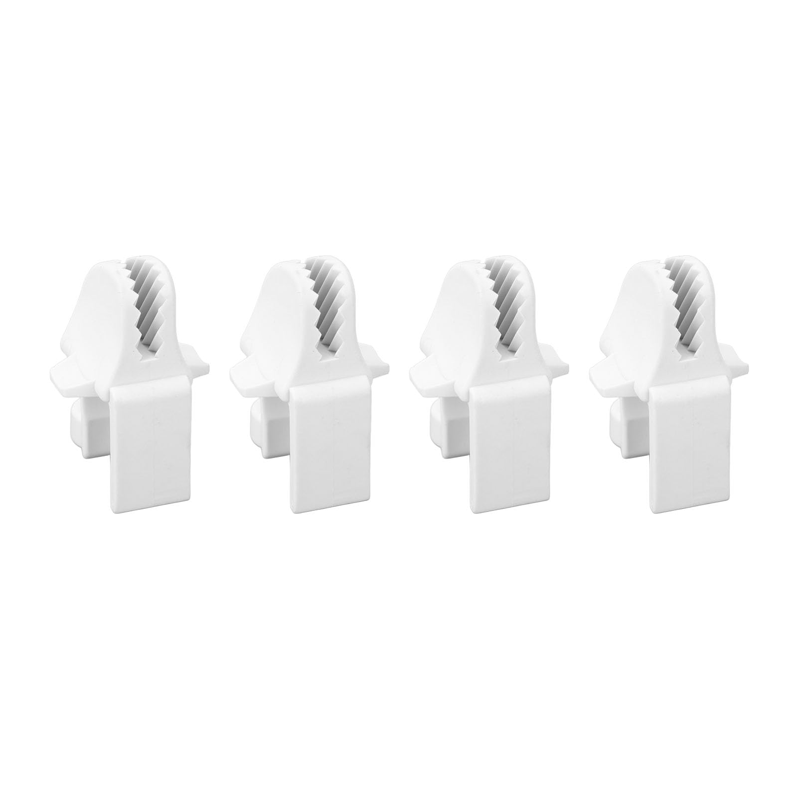 4pcs Pontoon Boat Clips Boat Accessories Nylon Versatile Boat Bumper Hangers for 1in and 1.25in Rectangular Tube for 3/8in Rope (White)