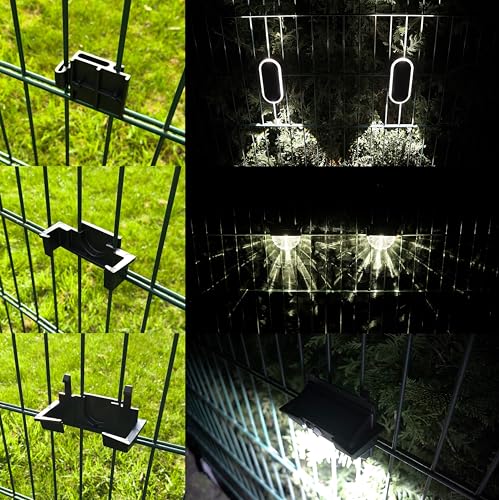 4x Adapter für LED Leuchten am DOPPELSTABMATTENZAUN Gartenzaun Zaun Zäune werkzeuglos Schnellmontage Beleuchtung Zaunbeleuchtung Solar Licht...