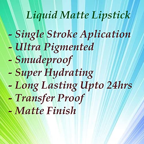 Image of Ultra Pigmented Smudeproof Super Hydrating Single Coat Application Matte Liquid Lipstick, 6ml (Paraben Cruelty Free) (Pinky Rest)
