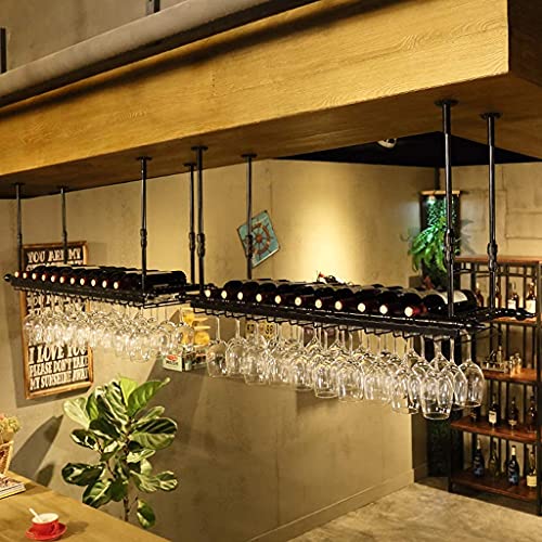Support verres à vin et bouteilles avec fixation de plafond sécurisée - 4