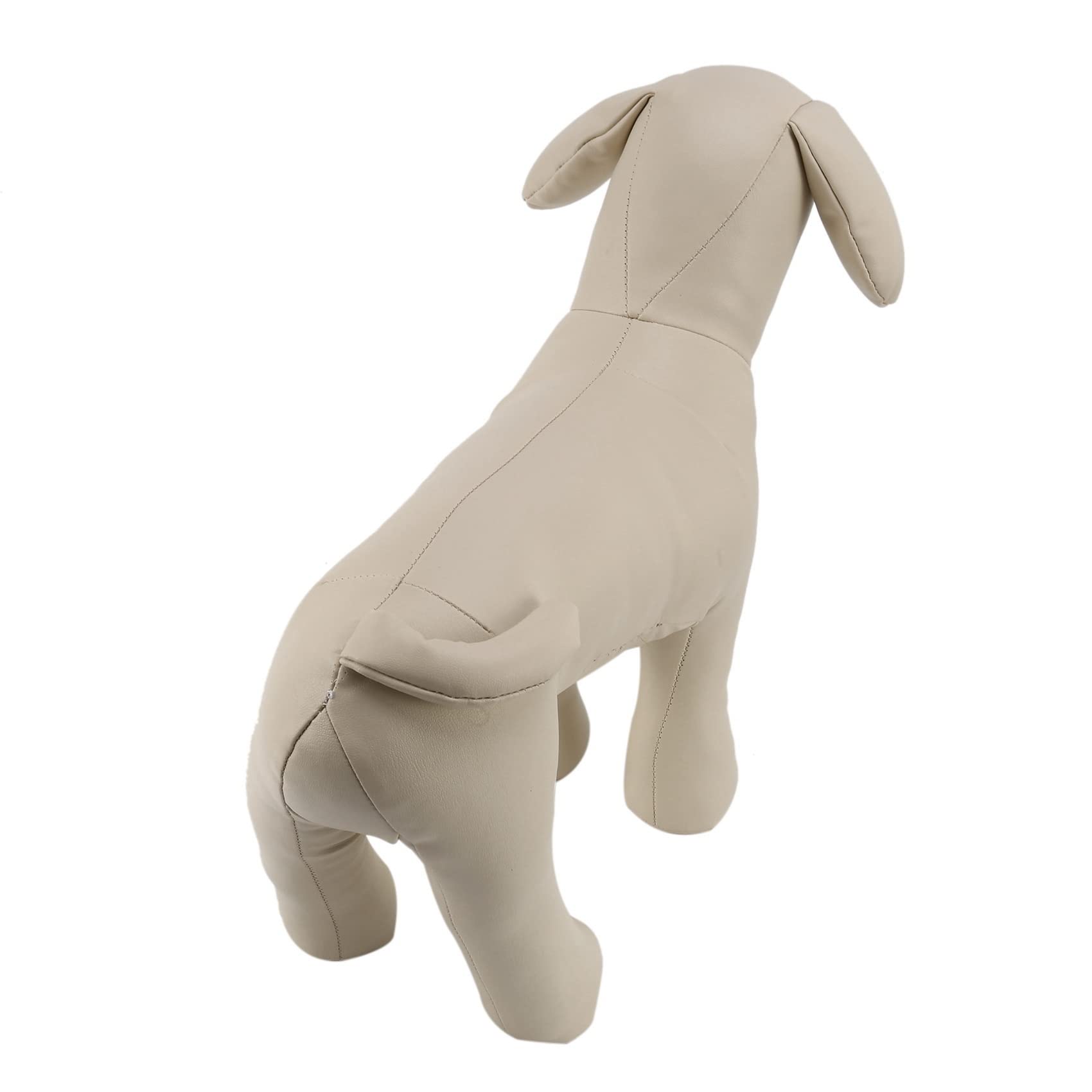 Mannequins De Chien en Cuir De ModÈLes De Chien De Position Debout Mannequin d'Affichage De La d'animal De Compagnie Blanc M