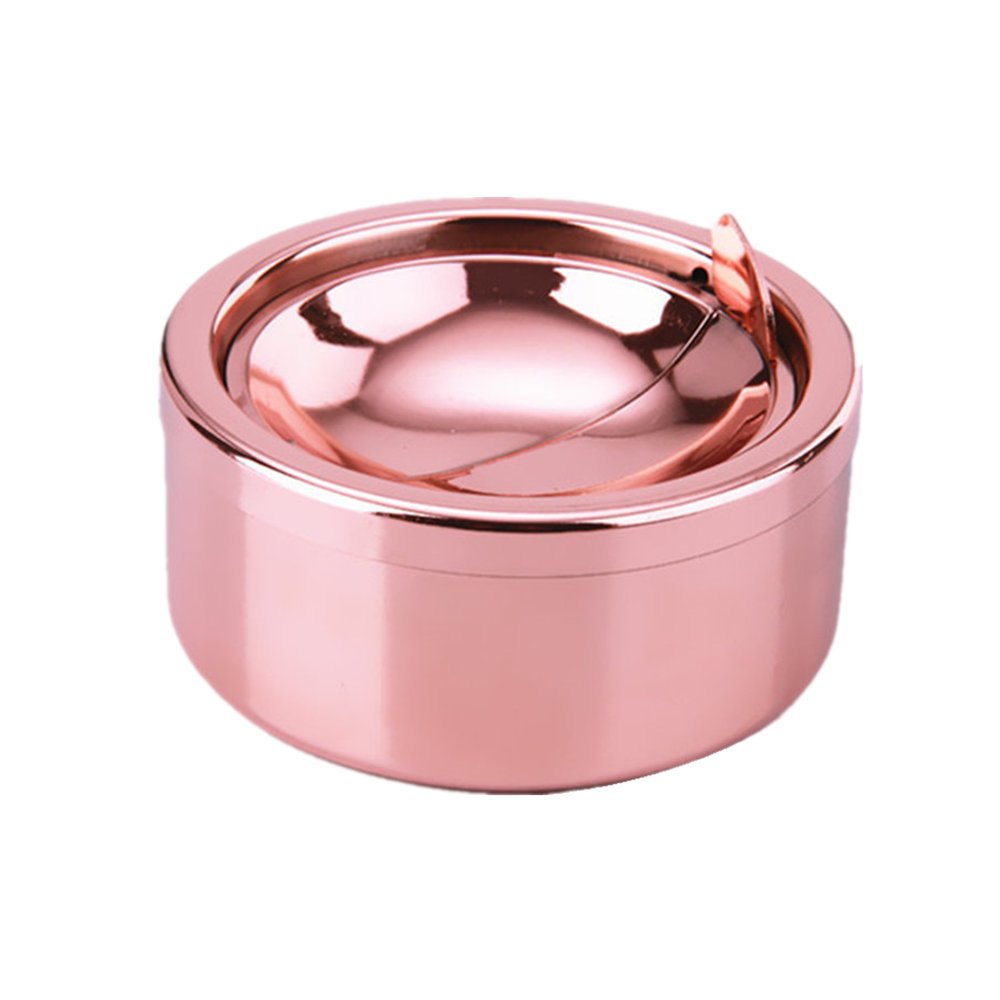 Zaoniy Outdoor Ashtrays with Lid, Ash Trays with Covers Outdoor, Ashtray Odorless, Ash Tray Sets for Cigarettes, Outside Covered Stainless Steel Iron Windproof Tabletop