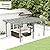 Outsunny 12' x 16' Outdoor Pergola, Wood Gazebo Grape Trellis with Stable Structure for Climbing Plant Support, Garden, Patio, Backyard, Deck, Gray