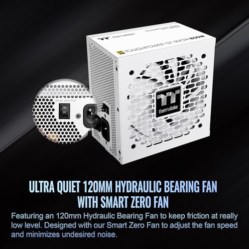 Image of Thermaltake Toughpower GT 850W Snow ATX 3.1 Power Supply; 80 Plus Gold Efficiency; Smart Zero Fan; Native 600W PCIe 5.1 Connector; PS-TPT-0850FNFAGU-W; 5 Year Warranty