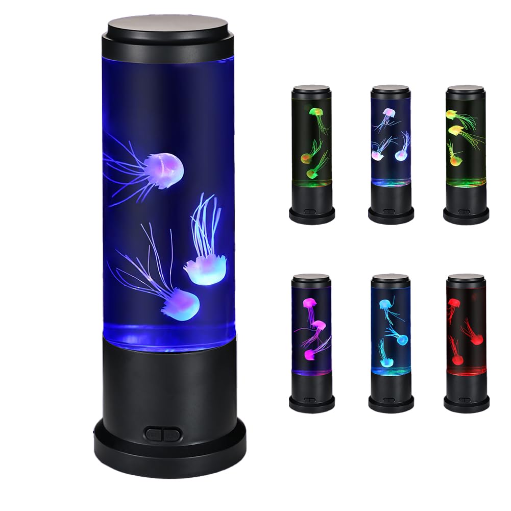 Lampe méduse, lampe à lave LED de 28 cm, changement de couleur, cadeau pour enfants et adultes, décoration pour la maison et le bureau