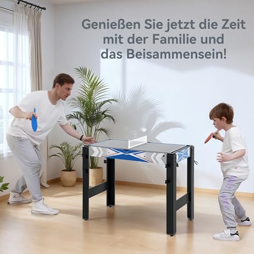 SPORTNOW Multigame Spieltisch 5 in 1 inklusive Billard, Tischtennis, Hockey, Basketball, Bogenschießen, Spieletisch mit Zubehör, Pfeil und Bogen 91 x 45,5 x 76 cm – Bild 7