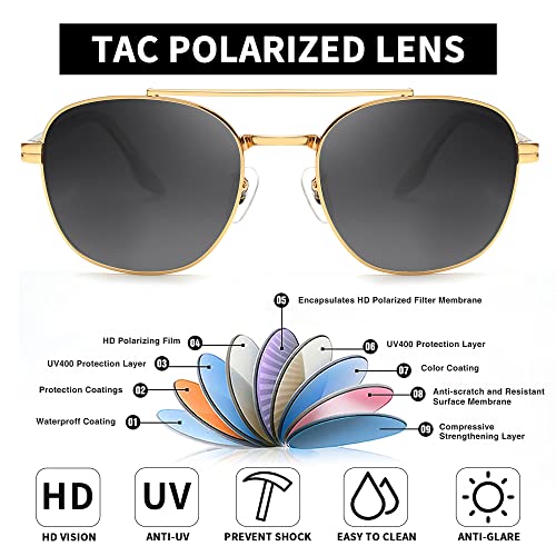 Image of JIM HALO Retro Square Aviator Sunglasses Premium Glass Lens Flat Metal Eyewear Men Women