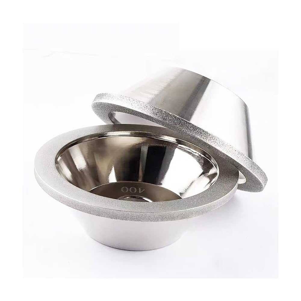 Muela Abrasiva De Copa De Diamante De 100 Mm Con Orificio De 20 Mm for Molienda De Superficie De Molde De Cerámica De Vidrio De Acero De Alta Velocidad De Carburo Cementado (1 PC)(Grit 600)