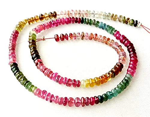Tourmaline multicolore naturelle en perles lisses pour concevoir un bijou d'émotions
