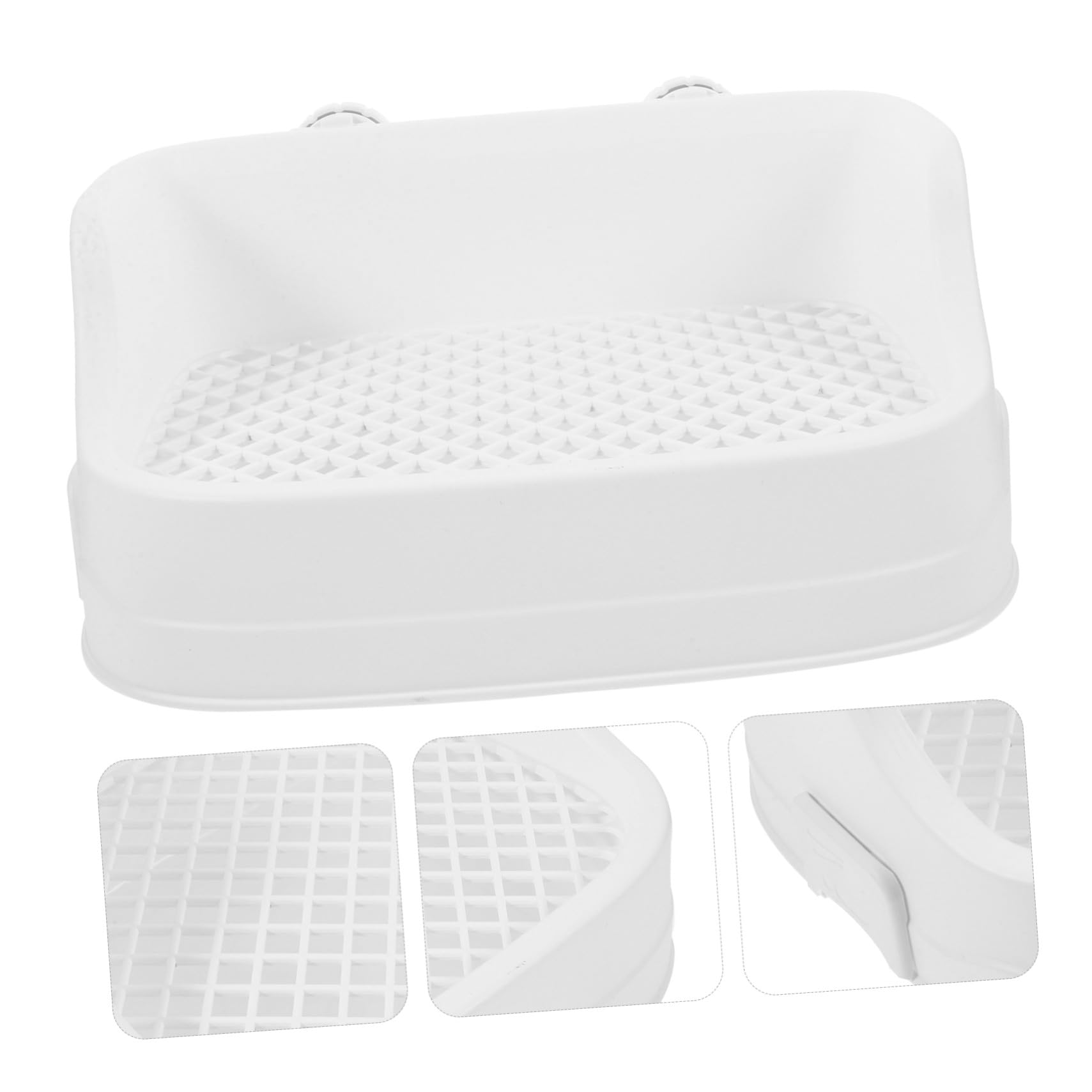 Litière pour Lapin Plastique avec Entrée Basse Bac à Litière pour Petits Animaux comme Cochons Hamsters et Plateau Toilette Adapté pour Cage Intérieure