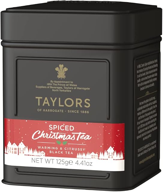 Taylors of Harrogate Taylors Spiced Christmas Tea Caddy, 125 g