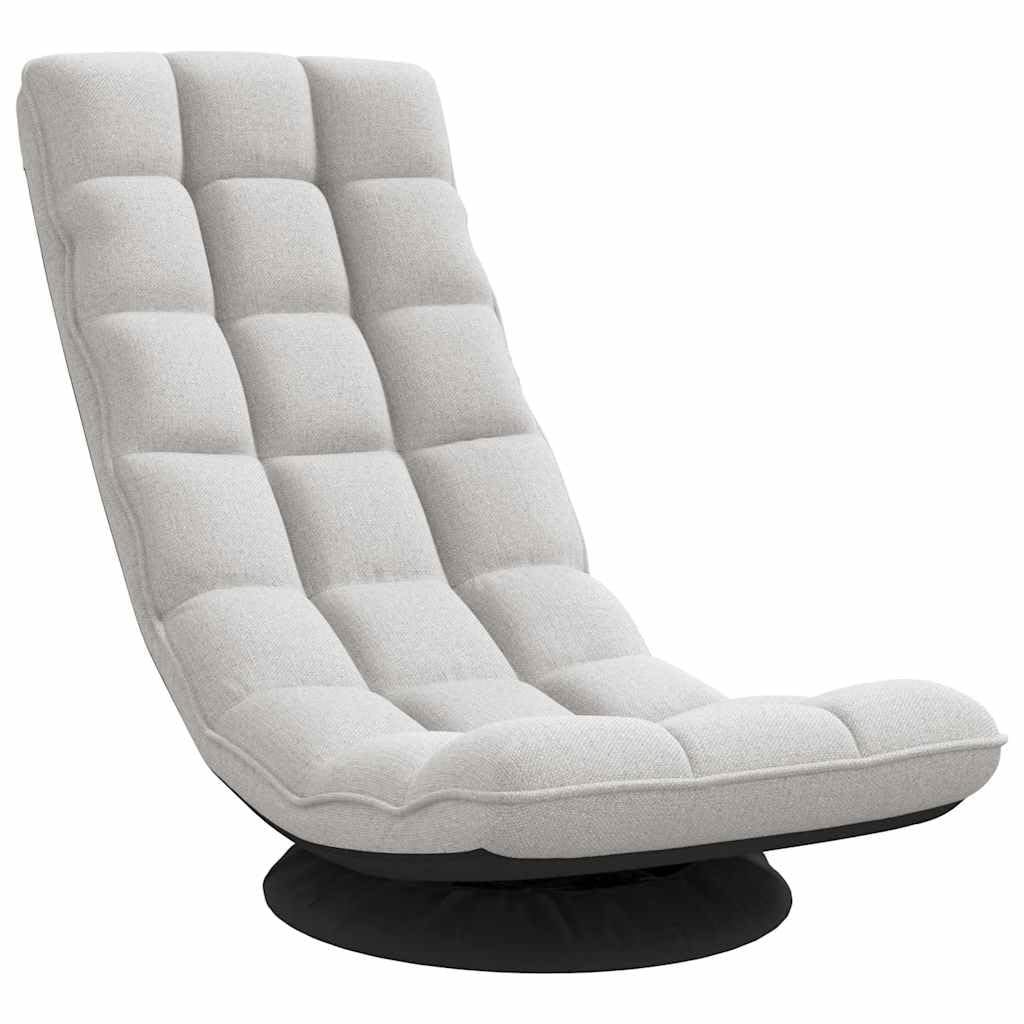 vidaXL Sillón Giratorio de Suelo de Tela Gris Nube 70x51x79 cm, Silla giratoria, Silla de Juego de Piso, Silla de Piso Plegable