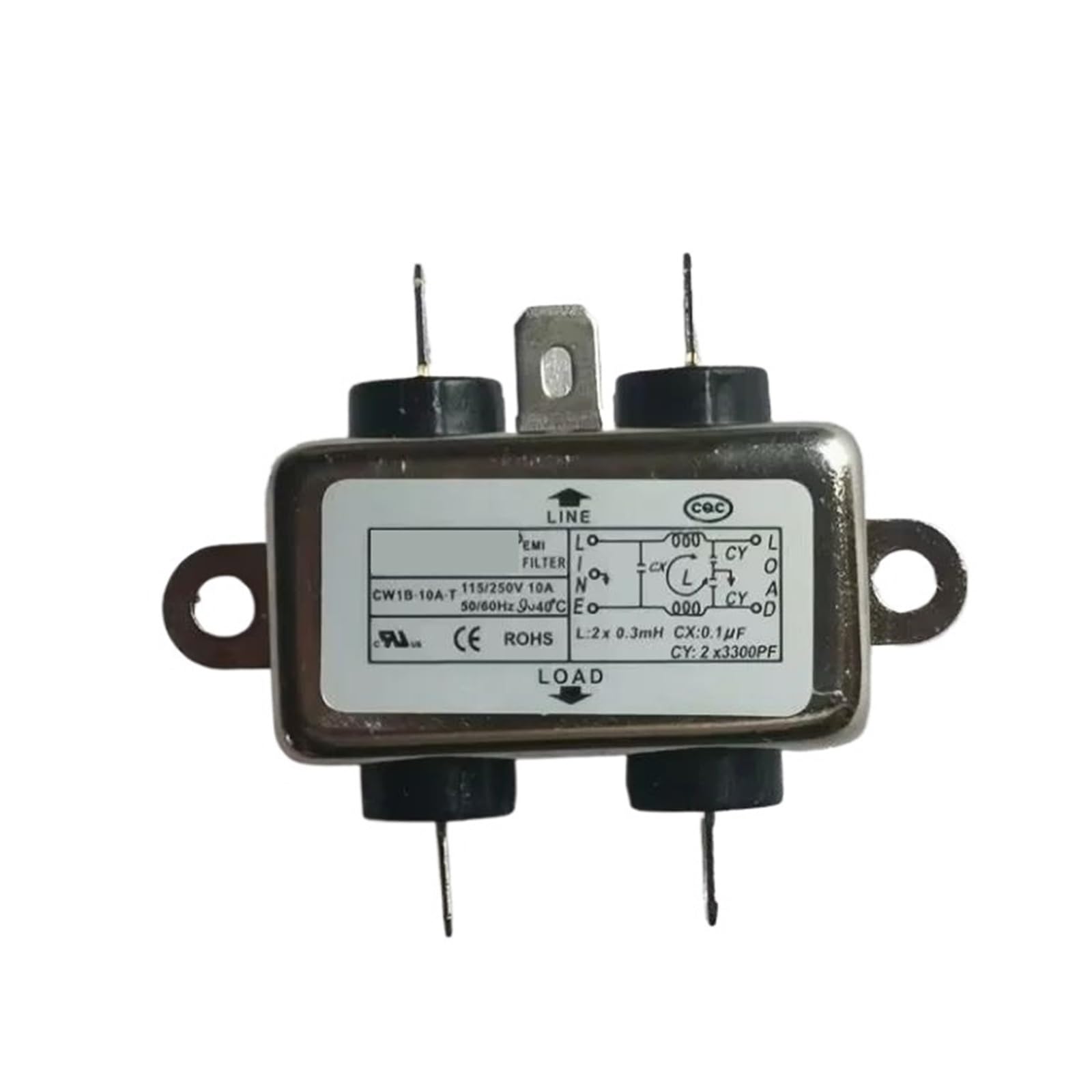 BRODEFUP CW1B-10A-T 10A 115V 250V 50/60HZ power Filter CW1B-3A-T CW1B-6A-T(CW1B-6A-T)