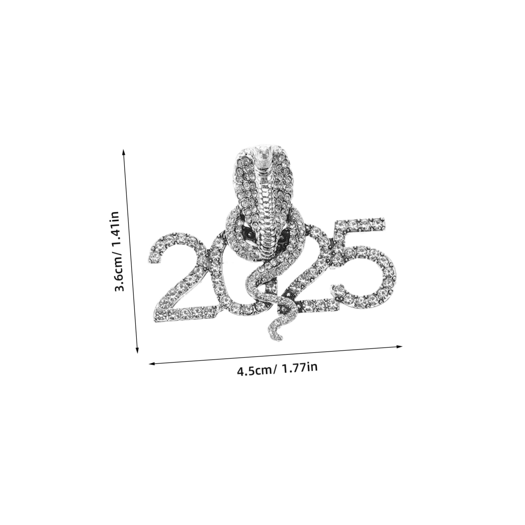 Homoyoyo Vintage Snake Brooch Pin for Women & Men - 2025 Year of The Snake Rhinestone Animal Jewelry - Decorative Sweater Dress Jacket Scarf Lapel Accessory Silver