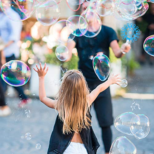 Aitey Bubble Wand Set, Big Bubbles for Kids Outside Blowing Bubble Maker, Nice Bubble Toys for Wedding & Birthday Party Favor for Kids Toddlers (9 Pcs)