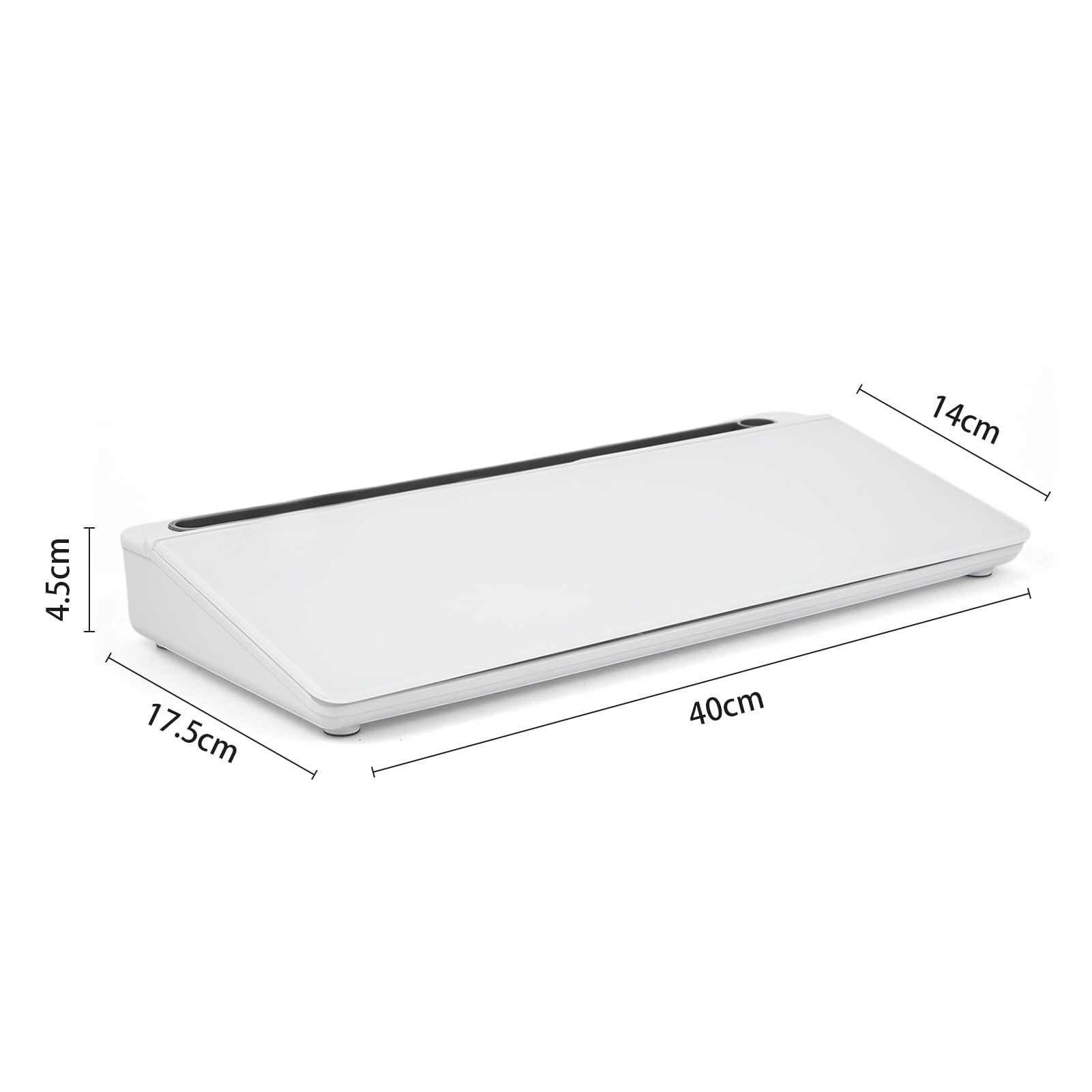 Piccola lavagna bianca da scrivere in vetro per scrivania, lavagna a secco con 5 griglie interne, superficie di scrittura in vetro temperato con supporto per telefono e tablet,