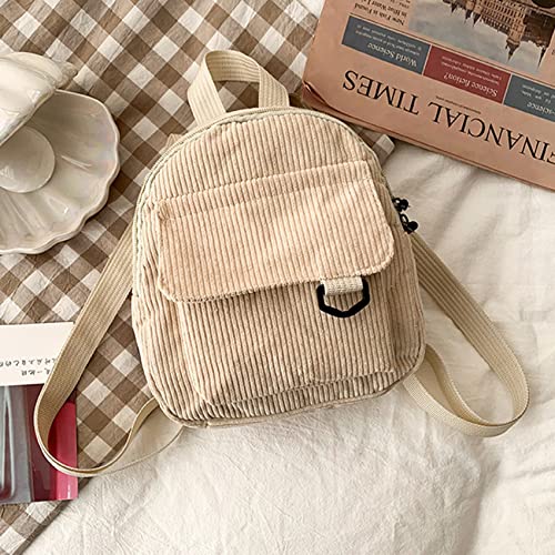 Mini Backpack Light-weight Corduroy Casual Daypack for Daily Travel4