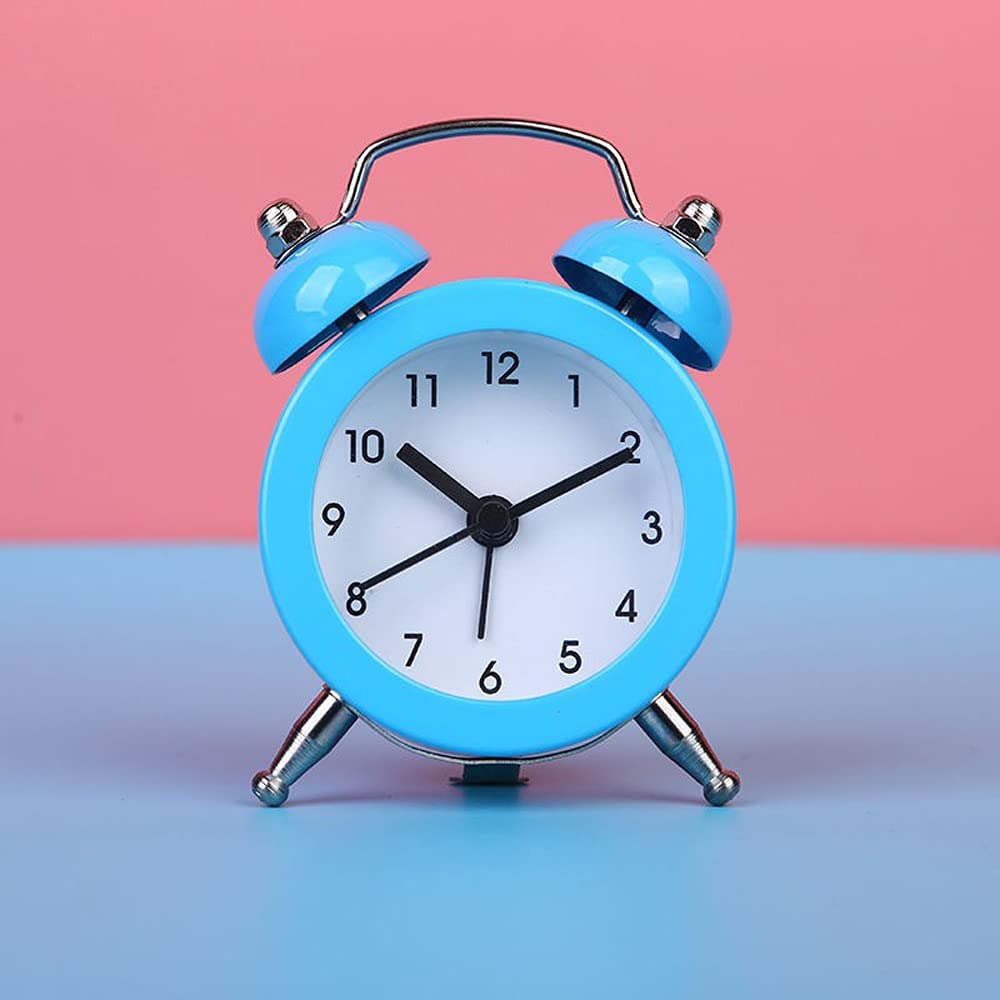 NSV Mini Alram Clock | Study Table Alram Clock (Blue)