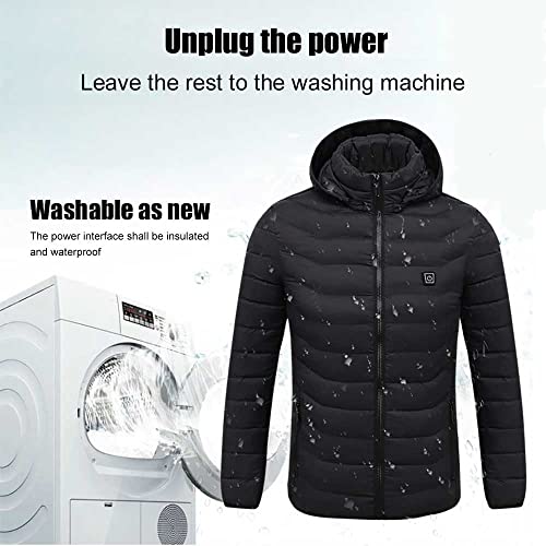 amuzer Colete aquecido para homens e mulheres, jaqueta de plumas, roupa de algodão elétrico USB 2/4/