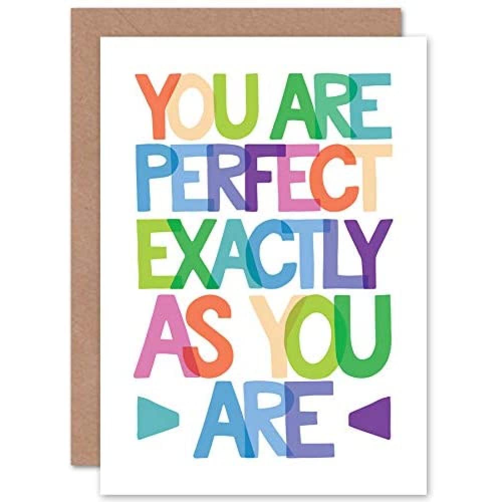 Wee Blue Coo You Are Perfect Exactly Greetings Card