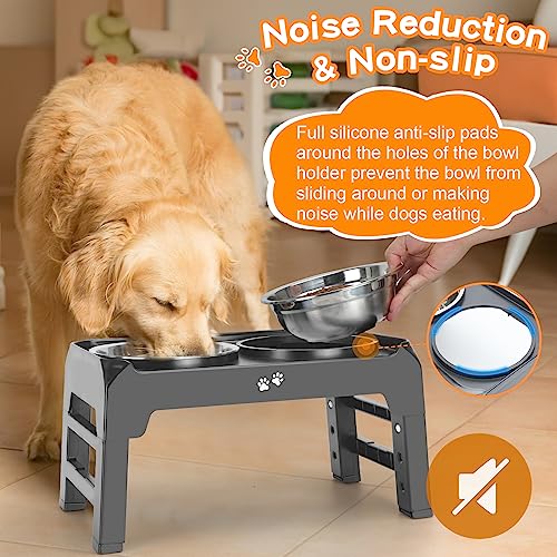Adjustable Elevated Dog Bowl Stand GradeZOO