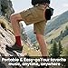 THROLX Bluetooth Speaker, Compact & Portable Speaker for Hiking, Support TF Card/USB, TWS Connection, HD Stereo Sound, Camping, and Beach (Black)