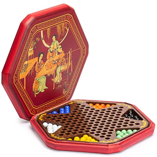 Juego de Mesa Halma Clásico con Tablero y Canicas miniatura 1