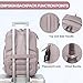 EMPSIGN Carry on Travel Backpack for Women & Men, 17 inch Large TSA Friendly Laptop Backpack with USB Port, Airline Approved Carry On Luggage, Travel Essentials, Weekender Overnight Bags, Grey Pink