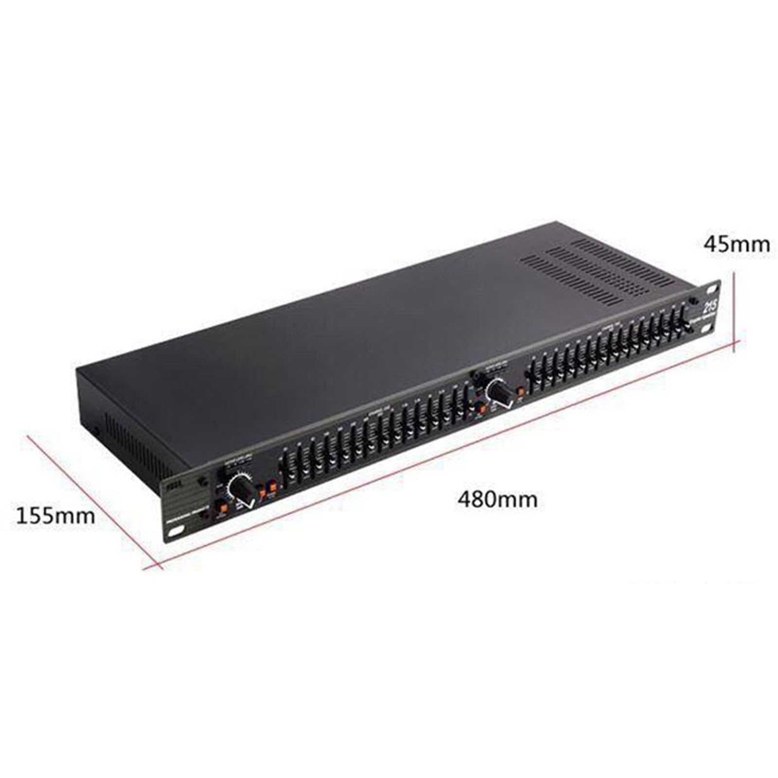 Égaliseur Graphique Stéréo 15 Bandes, Égaliseur Professionnel Double Canal, Réglage Indépendant Des Aigus Bas Et Moyens, Pour L'audio Domestique (Black )