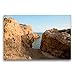 Produktbild CALVENDO Premium Textil-Leinwand 75 x 50 cm Quer-Format Zugang zu Felsenbucht, Südwesten Zyperns, Leinwanddruck von Regina Maurer