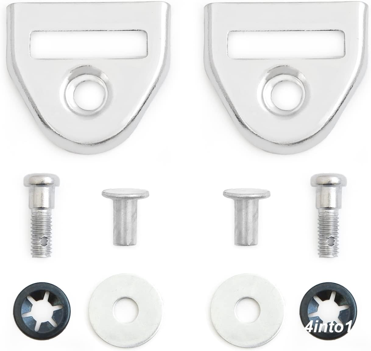 Honda Passenger Strap Chrome Buckles - Stock Type - Fits Honda CB350 CB400F CB450 CB550 CB750