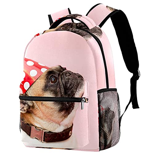 Sac à dos de voyage Bouledogue français loisirs campus filles garçons