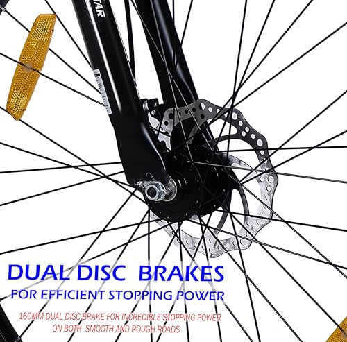 Image of URBANSTAR 26T Double Disc with Carrier - SEMI Fat Tyres 26 * 300 - Metalic Black 26 T SEMI Fat Tyre Cycle (Single Speed, Metallic Black, Only Front Suspension)