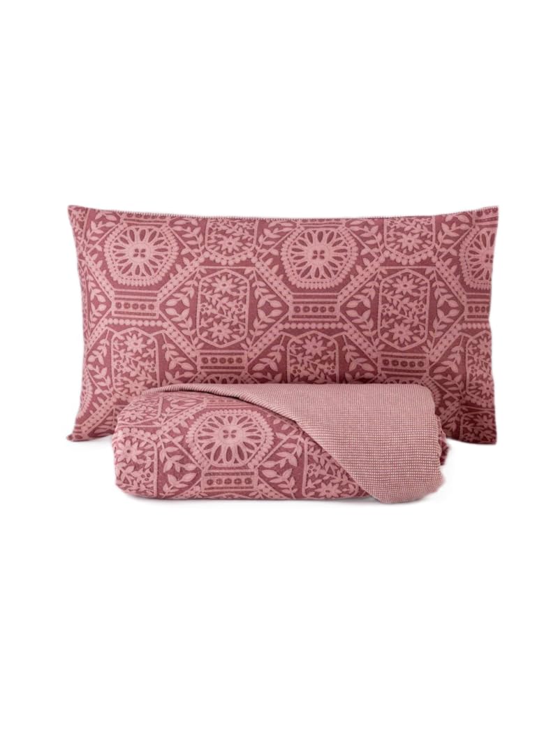 Funda nórdica de algodón Saray Riviera Home en color blanco suave para cama doble