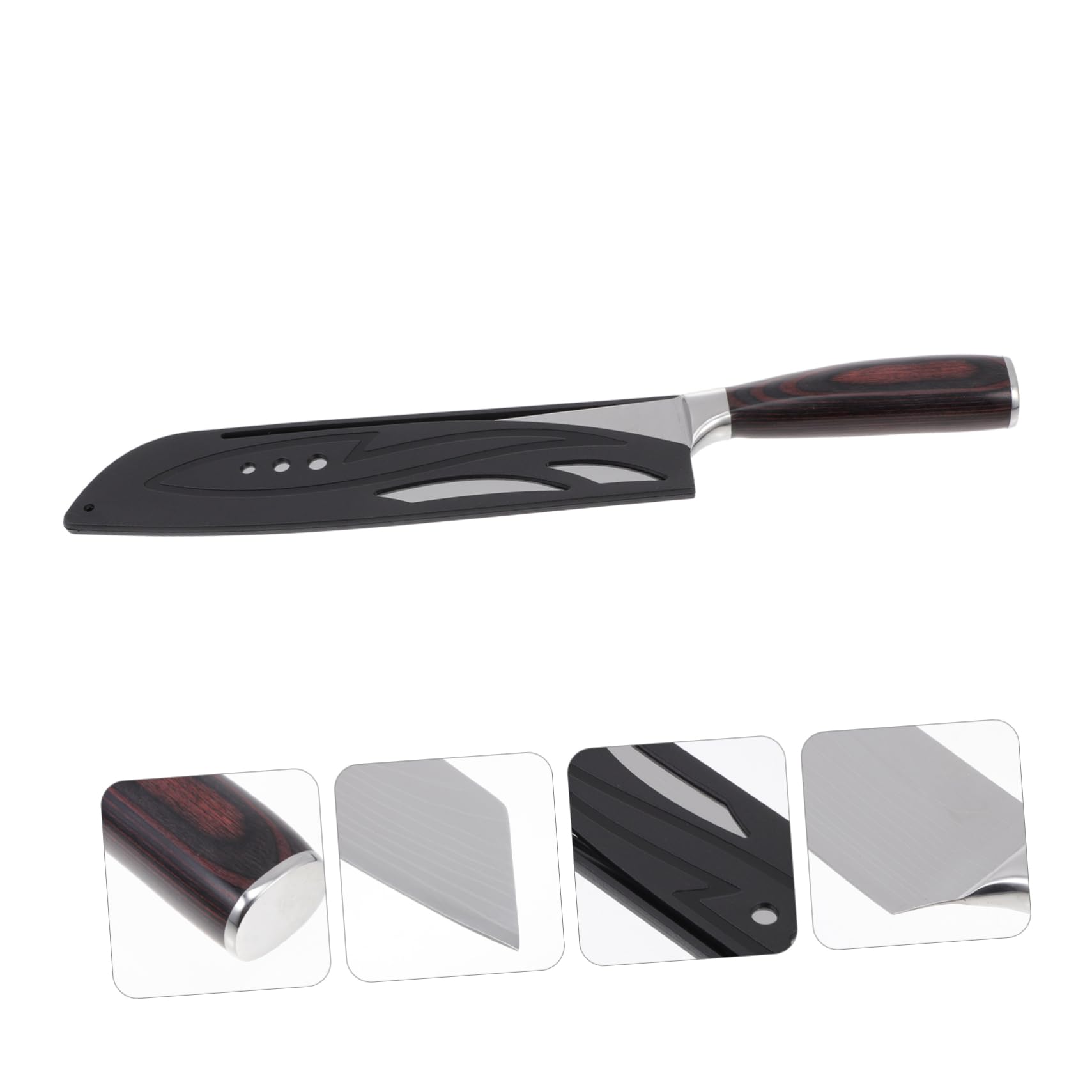 SOLUSTRE Japanese with Ergonomic Wooden Handle Versatile Meat Vegetable and Fruit Cutter for Kitchen Use Easy to Clean Resistant Kitchen Tool