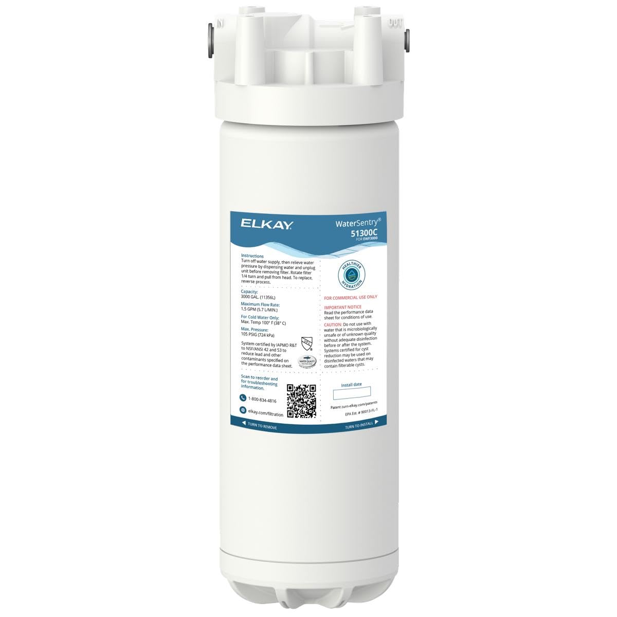 Elkay EWF3000 WaterSentry Plus Filter System Kit (Bottle Fillers)