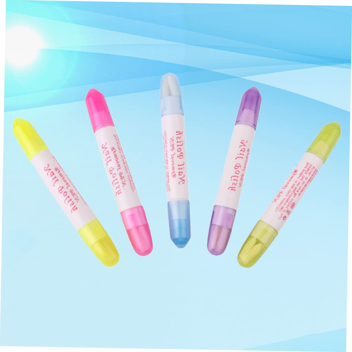 Healeved Essential Nail Art Tool Set 5pcs Nail Polish Remover Pen Suitable for Home Professional Use Compact Size Without Liquid