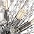 SUARIA Modern Crystal Firework During Light 16-Lights Dandelion Sputnik Chandelier Metal Chrome Finish Hanging Light for Dining Room Living Room Bedroom-Loth 9 Head 50cm