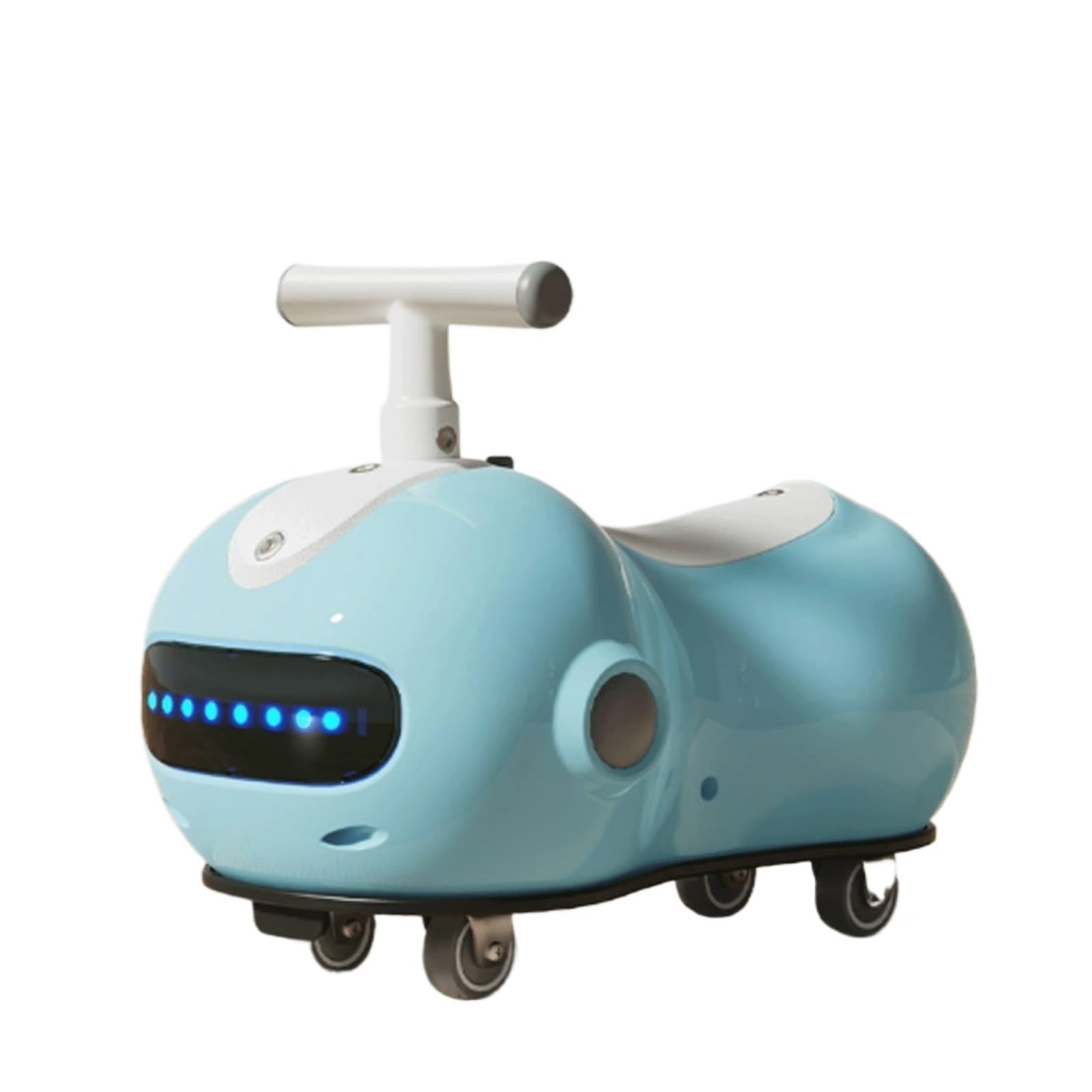 SDGBCXD Swing Car, Wiggle Car Peanut Shape Music Light Anti-rollover Swing Whith Helmet Backpack Age 3+ Cars(Blu)