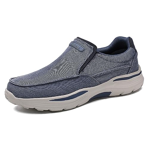 Mens Boat Shoes,Casual Breathable Soft Deck Shoes Mens,Comfy Lightweight Slip Resistant Mens Loafers Slip On Shoes,with Non-Marking Outsole and Drainage