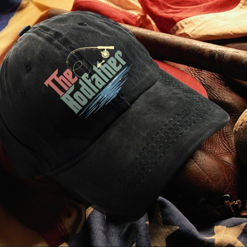 Image of Fishing Adjustable Cotton Baseball Cap, Funny Trucker Hat Gift for Men Women Grandpa Dad Fishing Lover Fisherman