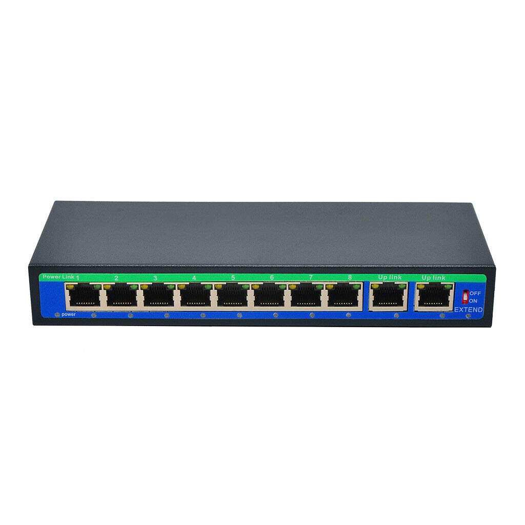 9ports 10/100mbps 8 poe port & 1 up link power over ethernet switch