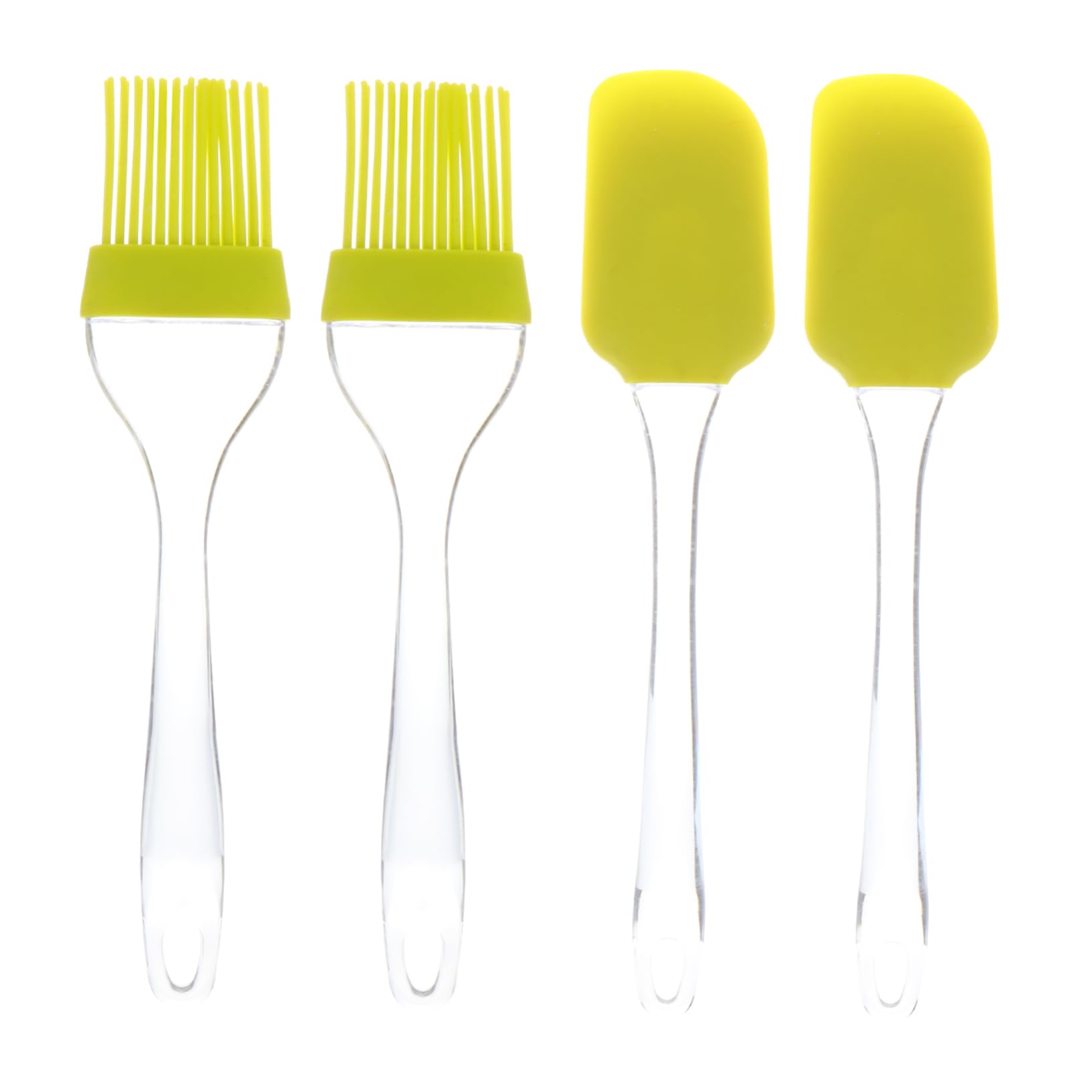 GRIRIW 4Pcs Silicone Basting Brush Set Food Grade Oil Brushes for Grilling Baking Kitchen Utensils Heat Resistant for Saucing Marinating